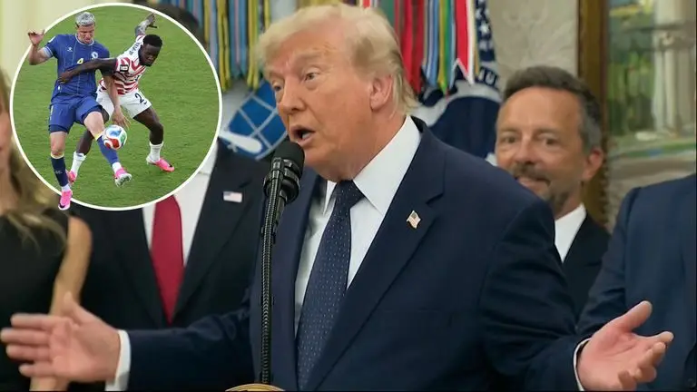 世界杯2026：特朗普称他已致电国际足联主席，要求审查巴洛贡的红牌禁赛