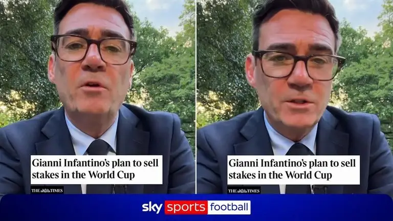 世界杯：国际足联主席詹尼·因凡蒂诺提出3000万英镑激励，呼吁成员支持争议私营投资计划